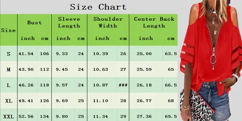 Vista 4 de Cnkwei Womens Cold Shoulder V-Neck Blouses Zip Up Mesh Panel Loose Casual Shirts