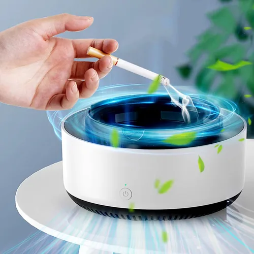 Vista 9 de Cenicero para interiores - Purificador de aire multifuncional sin cenizas 2 en 1 con cenicero de filtro, mejor para automóvil familiar u oficina