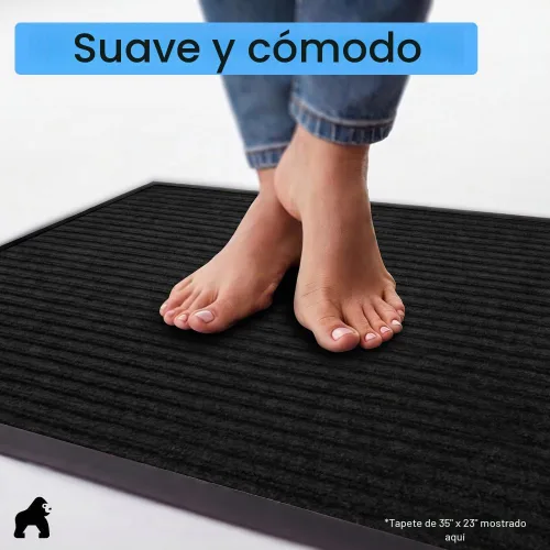 Vista 8 de GORILLA GRIP Traffic Guard - Tapete resistente para interiores y exteriores Negro