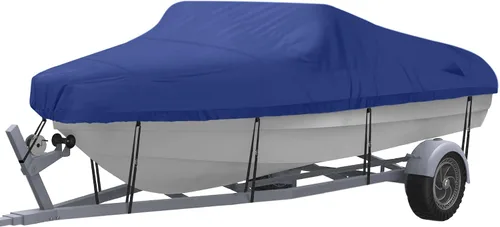 Vista 10 de NEXCOVER Cubierta para Barco Remolcable, Longitud: 14'-16' Ancho de Manga: hasta 68", Cubierta Impermeable de Servicio Pesado, Se Adapta a Cascos
