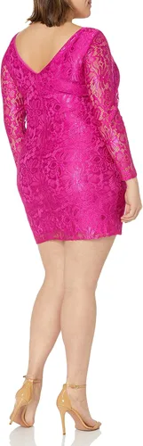 Vista 2 de Star Vixen Vestido de encaje de talla grande para mujer