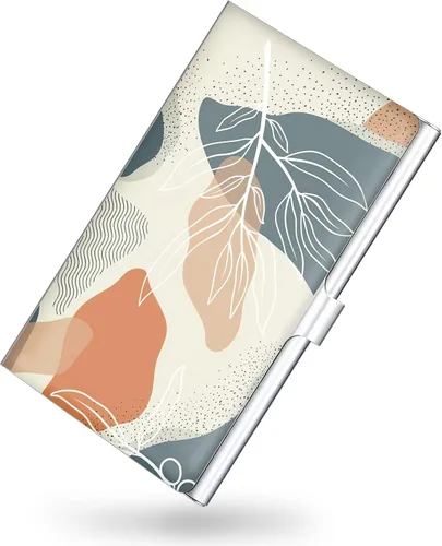 Vista 22 de Paquete de 2 soportes para tarjetas de visita, estuche para tarjetas de visita de color para hombres y mujeres, organizador ultradelgado de metal