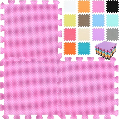 Vista 9 de qqpp - 18 tapetes de goma de etilvinilacetato tipo rompecabezas para piso, alfombra de juego para bebé, tapete de ejercicio para entrenamiento