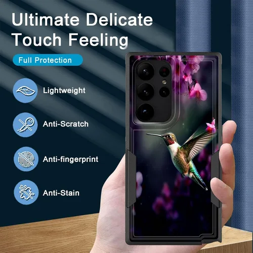 Vista 307 de Funda para Galaxy A14 5G, resistente de doble capa híbrida de policarbonato duro, goma suave, a prueba de golpes, funda protectora resistente
