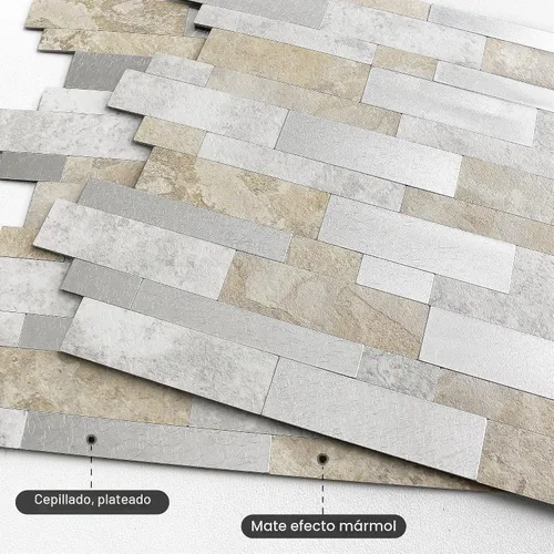 Vista 2 de BeNice - Azulejos autoadhesivos para salpicaderos que se despegan y pegan para cocina, adhesivos lineales de mosaico para baño, impermeables