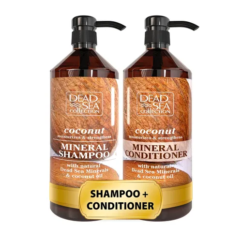Vista 15 de Set de champú y acondicionador Dead Sea Collection con aceite de argán – Productos hidratantes y suavizantes para el cabello con minerales del Mar