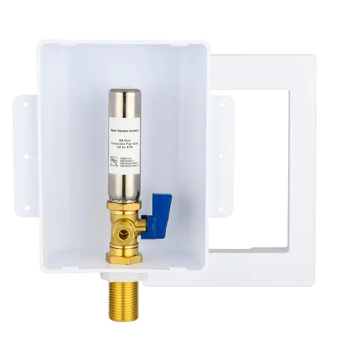 Vista 10 de EFIELD Premium Ice Maker Outlet Box,1/2-Inch Sweat (MIP) Inlet with Installed 1/4-Turn Ball Valve (Mip),(IM032) (Pack of 2)