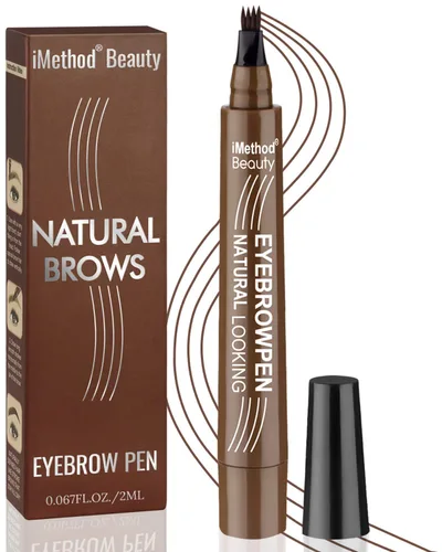Vista 13 de iMethod - Bolígrafo para tatuaje de cejas con técnica actualizada de microblading, maquillaje de cejas de larga duración, resistente al agua y a