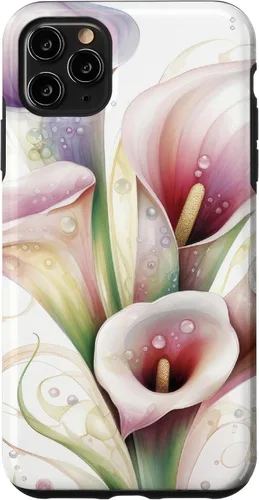Vista 13 de iPhone 12 Pro Max Calla Lilies Flower Floral Watercolor Case