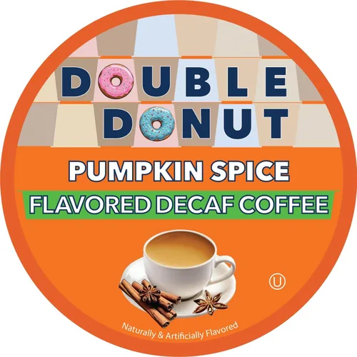 Vista 20 de Double Donut Coffee Cápsulas de café tostado oscuro descafeinado, café de mezcla extra atrevida, café de una sola porción para máquinas Keurig K
