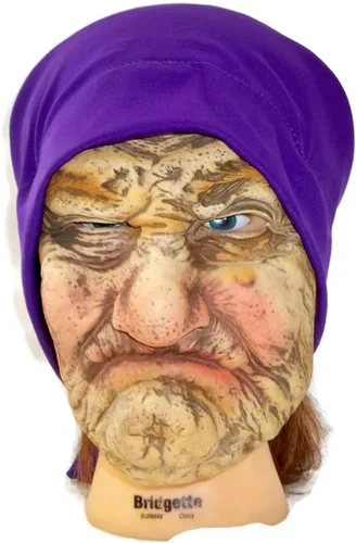 Vista 7 de Máscara de abuela para adultos, Púrpura