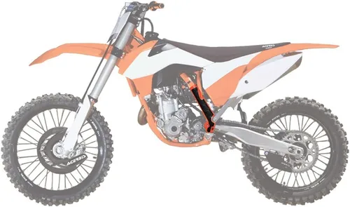 Vista 2 de Acerbis X-Grip Protectores de cuadro 16 KTM naranja/negro para KTM 250 SX-F 2016-2018