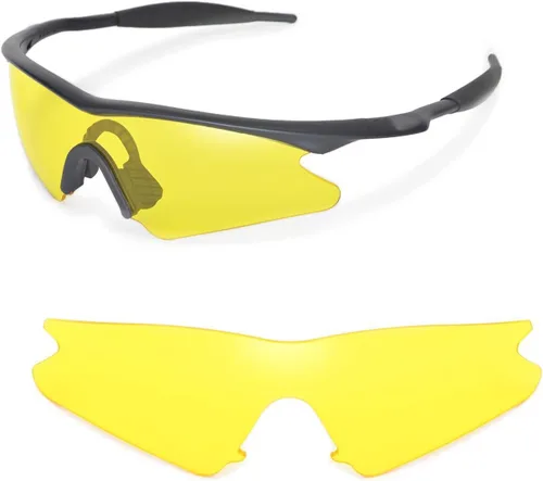 Vista 3 de Walleva Lentes de repuesto para gafas de sol Oakley M Frame Sweep Múltiples opciones disponibles (amarillo no polarizado)