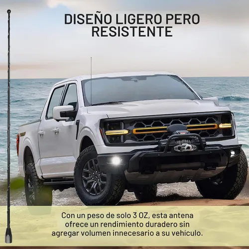 Vista 7 de AntennaMastsRus - Antenas compatibles con Toyota Tundra 2000-2020 - Antena de repuesto, Negro