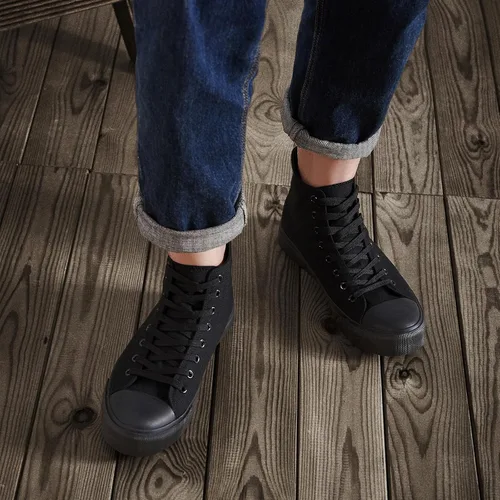 Vista 47 de ZGR Tenis de lona para hombre, con cordones, clásicos, casuales, para caminar