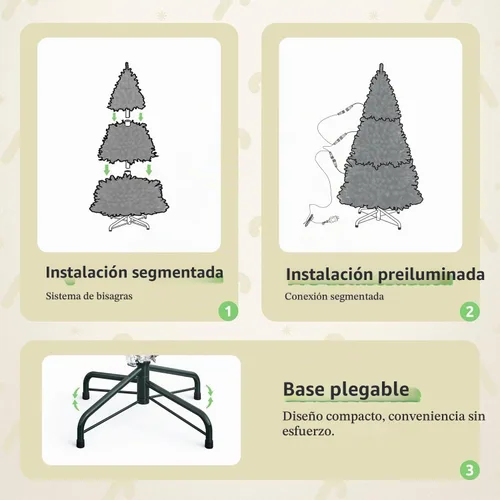 Vista 8 de GOOBED 6.5 ft Prelit Snow Flocked Christmas Tree, Layered Spruce w/Remote Christmas Tree w/ 760 Thickened Branch Tips, 350 Lights for Home, Office