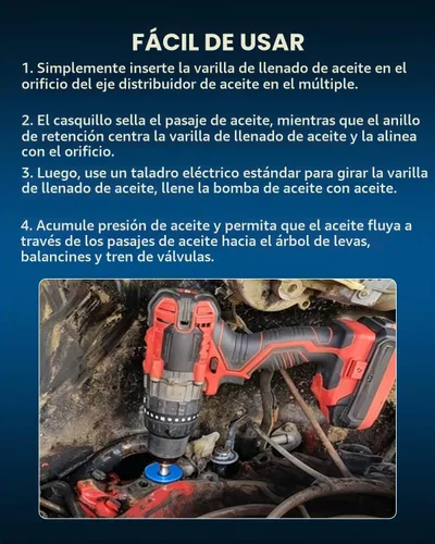 Vista 7 de Herramienta de imprimación de bomba de aceite DPTOOL para GM Chevy V6 V8 SBC 350 BBC 454 Bloque pequeño y grande