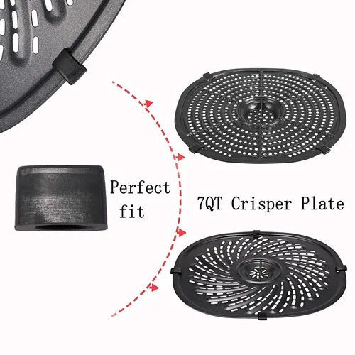 Vista 4 de Parachoques de goma de repuesto para placa Power XL Crisper, 8 puntas de goma de silicona para freidora, accesorios de piezas de repuesto
