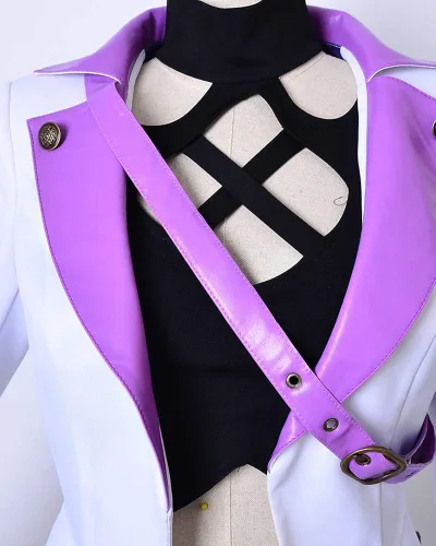 Vista 6 de miccostumes Disfraz de cosplay negro de cazadora de anime para mujer