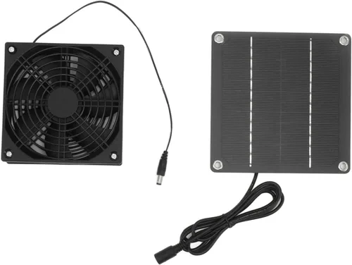 Vista 6 de Kit de ventilador solar Panel Solar Invernadero Jardín Monocristalino Silicio Abs Solar Extractor Solar