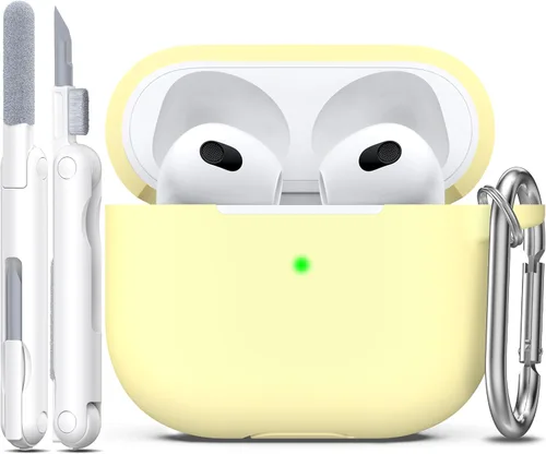 Vista 76 de R-fun for AirPods 2nd/1st Case Silicone Cover, Banana Violet Violeta plátano