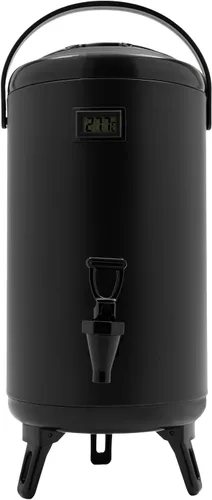Vista 14 de Dispensador de bebidas aislado de acero inoxidable de 8/10/12 L, dispensador de bebidas calientes y frías con termómetro para café, té, leche, agua