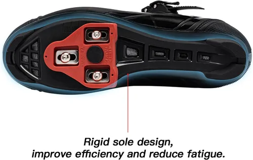 Vista 4 de FENLERN Zapatos de ciclismo para hombres y mujeres, compatibles con tacos Delta preinstalados para interiores, bicicleta de carretera, bicicleta