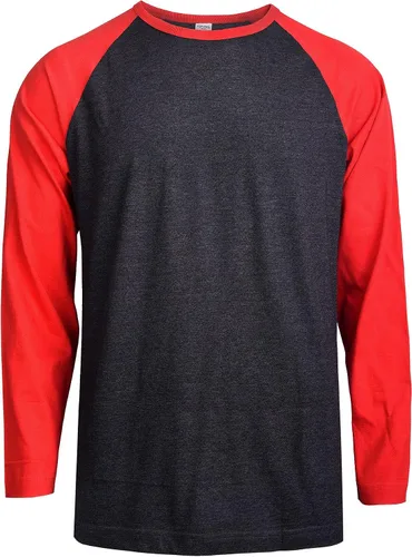 Vista 14 de TOP PRO Camiseta de béisbol de algodón raglán de manga larga para hombre