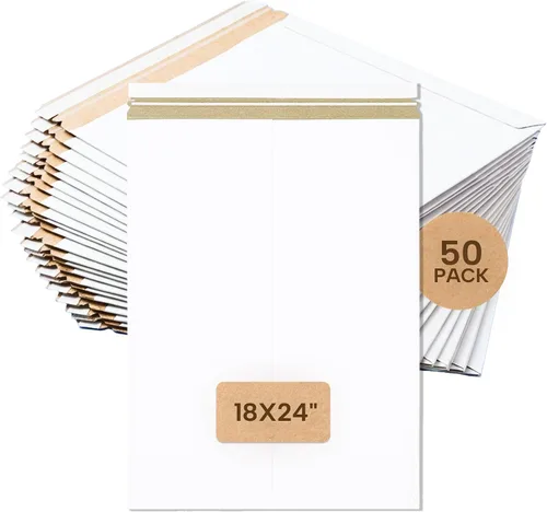 Vista 8 de BOX USA Sobres rígidos de 6 x 8 pulgadas (paquete de 100 unidades), sobres de cartón para fotos, tarjetas de intercambio, impresiones pequeñas, se