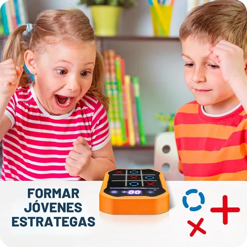 Vista 6 de Juego electrónico de mano Tic-Tac-Toe Juegos de memoria y cerebro 3 en 1 Regalo de cumpleaños para niños y adultos Pantalla táctil apta