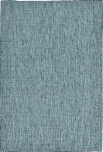 Vista 69 de Unique Loom Collection - Alfombra casual de transición sólida jaspeada para interiores y exteriores