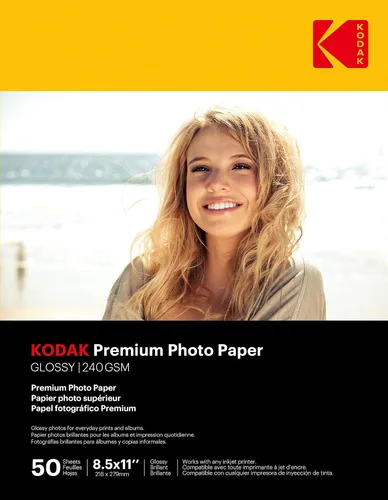 Vista 13 de Kodak Papel fotográfico brillante de 4 x 6 pulgadas, 100 unidades de 66 libras - 8.47 oz/m (41175-9891181). Este producto no es compatible