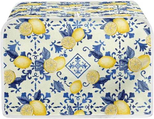Vista 27 de Cubierta para tostadora de limón floral para horno tostador de pan de 2 rebanadas, protector de electrodomésticos pequeños a prueba de polvo