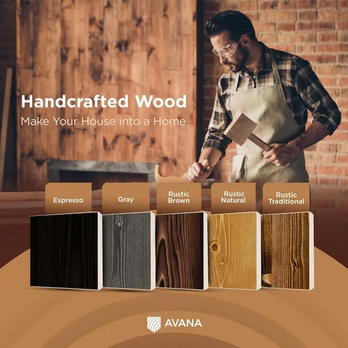 Vista 4 de Muestras de color de madera de pino natural Avana - Encuentra tu combinación perfecta para estantes de repisa - Muestras de madera auténticas - 5