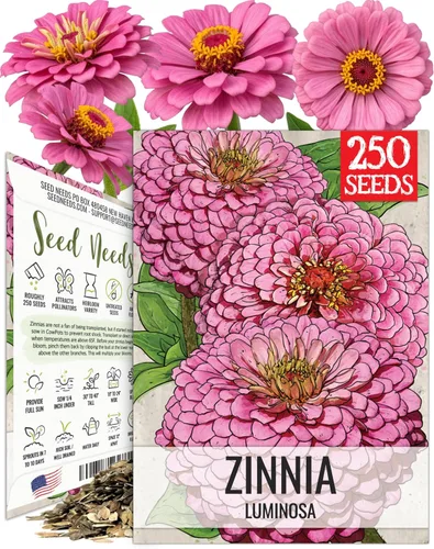 Vista 15 de Seed Needs State Fair - Semillas de zinnia para plantar flores cortadas mixtas, 1 paquete 4-Mezclado