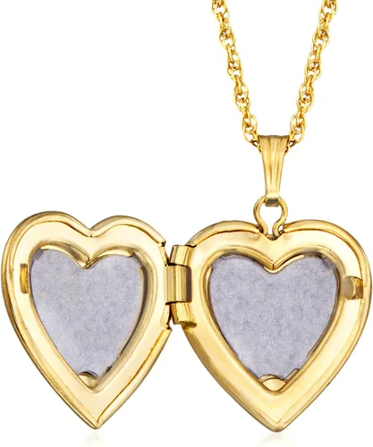 Vista 6 de Ross-Simons 14kt Yellow Gold Personalized Heart Locket Necklace