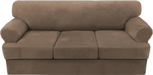 Vista 58 de H.VERSAILTEX Funda para sofá de 2 piezas, fundas para sillón con cojines en forma de T, funda para sofá de terciopelo grueso, protector de muebles
