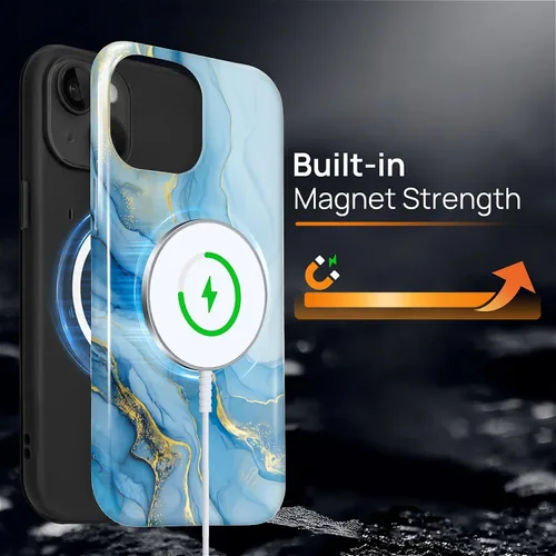 Vista 2 de Funda Compatible con iPhone 13/14 [Compatible con MagSafe] Protección de Doble Capa de Cáscara Dura Híbrida, Funda Magnética Protectora a Prueba