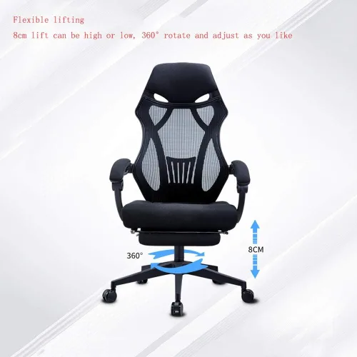 Vista 5 de Silla de juegos de oficina Sillón de PVC para el hogar Función de elevación y giratoria ergonómica Silla de computadora de oficina Sillas