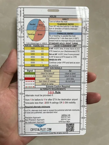 Vista 3 de Crystal Pilot Paquete de planificación IFR: hoja de trucos y bloc de notas