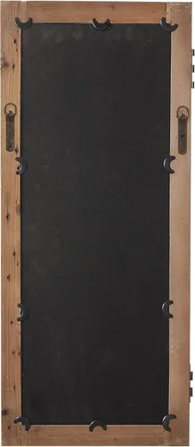 Vista 7 de Espejo de Ventana con Marco de Madera Estilo Granja 14" x 33", Espejos de Ventana Rústicos Blancos Desgastados para Colgar Verticalmente
