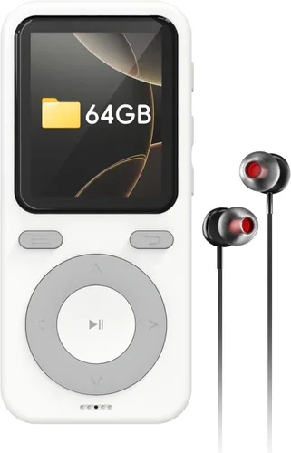 Vista 7 de Reproductor MP3 de 64GB con Bluetooth, Reproductor MP3 Portátil HiFi de Sonido Sin Pérdidas con Bluetooth con Altavoz, Grabadora de Voz