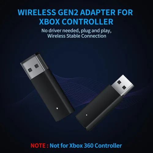 Vista 2 de Adaptador inalámbrico Dongle Accesorios con chip IC oficial para PC Windows 10 11 Compatible con controlador Xbox One