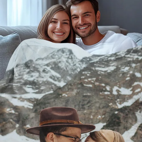 Vista 4 de PUREFLY Manta Personalizada con Texto y Fotos, Mantas Personalizadas Regalos para Esposo Esposa Novia Novio Cumpleaños Aniversario Boda San Valentín