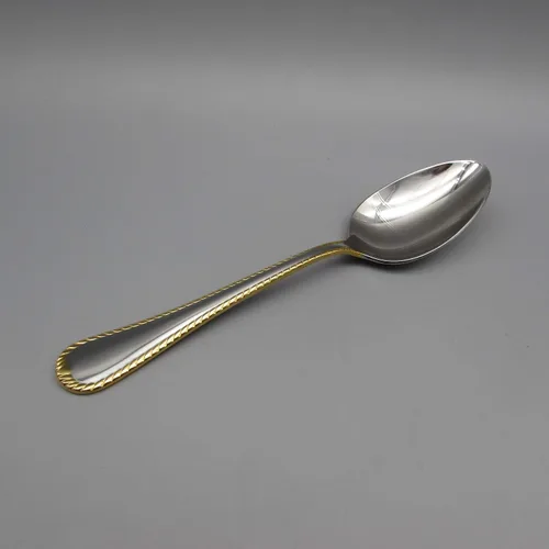 Vista 3 de Mikasa Cameo Gold - Cucharilla de acero inoxidable 18/10 (juego de cuatro)