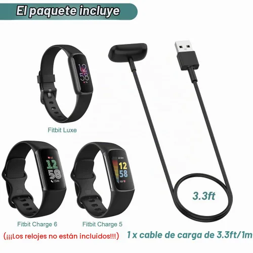 Vista 7 de Cargador para Fitbit Luxe/Charge 6/Charge 5 Fitness Tracker