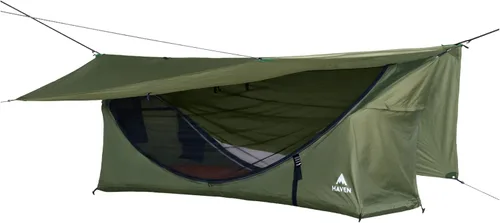 Vista 10 de Haven Tents Hamaca Tienda Plana - Hamaca Impermeable para Acampar con Mosquitera, Almohadilla Aislante y Toldo Impermeable - Haven Tent, Haven XL