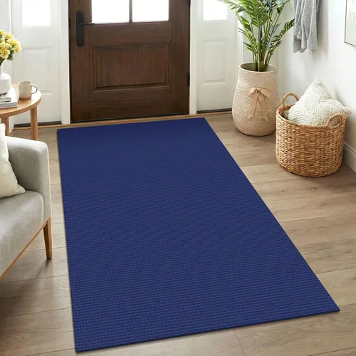 Vista 243 de KOZYFLY - Tapete para puerta de interior, lavable, pequeña, antideslizante, con respaldo de goma, felpudo de algodón para el hogar, color negro