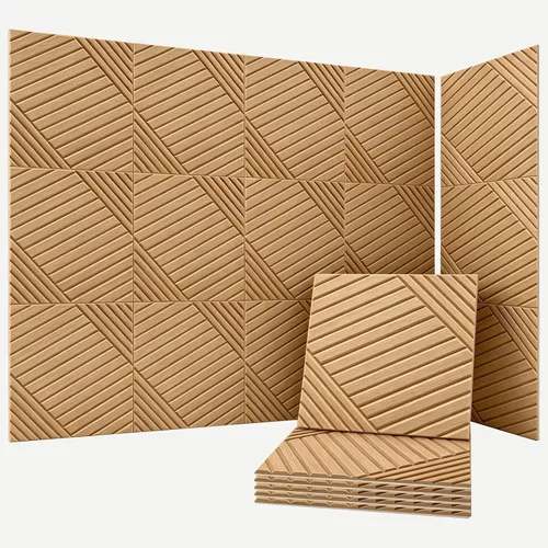 Vista 44 de Knightsacoustic Paquete de 24 paneles acústicos de espuma a prueba de sonido con autoadhesivos para pared, 12 x 12 x 2 pulgadas, de alta densidad