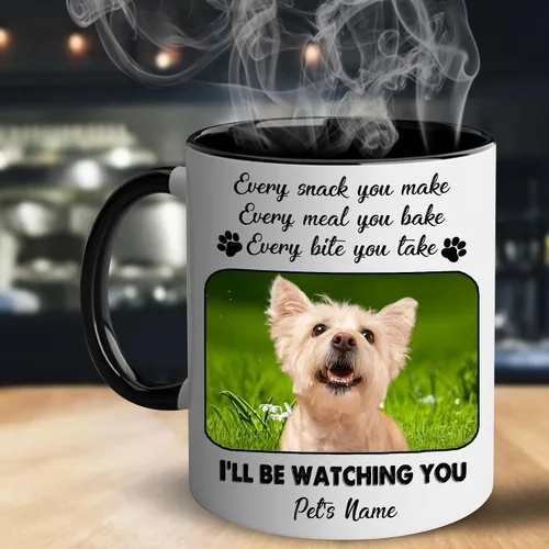 Vista 2 de WHIDOBE Taza personalizada para perro, tazas de café personalizadas de 11 onzas, 15 onzas, regalos de cumpleaños de Navidad para amantes de las 1